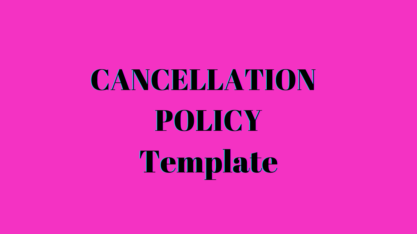 Cancellation policy template