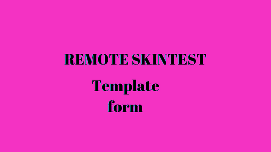 Remote skin test template form