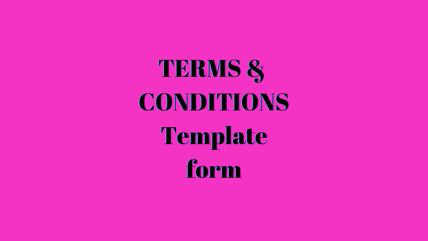 Terms and Conditions template form.