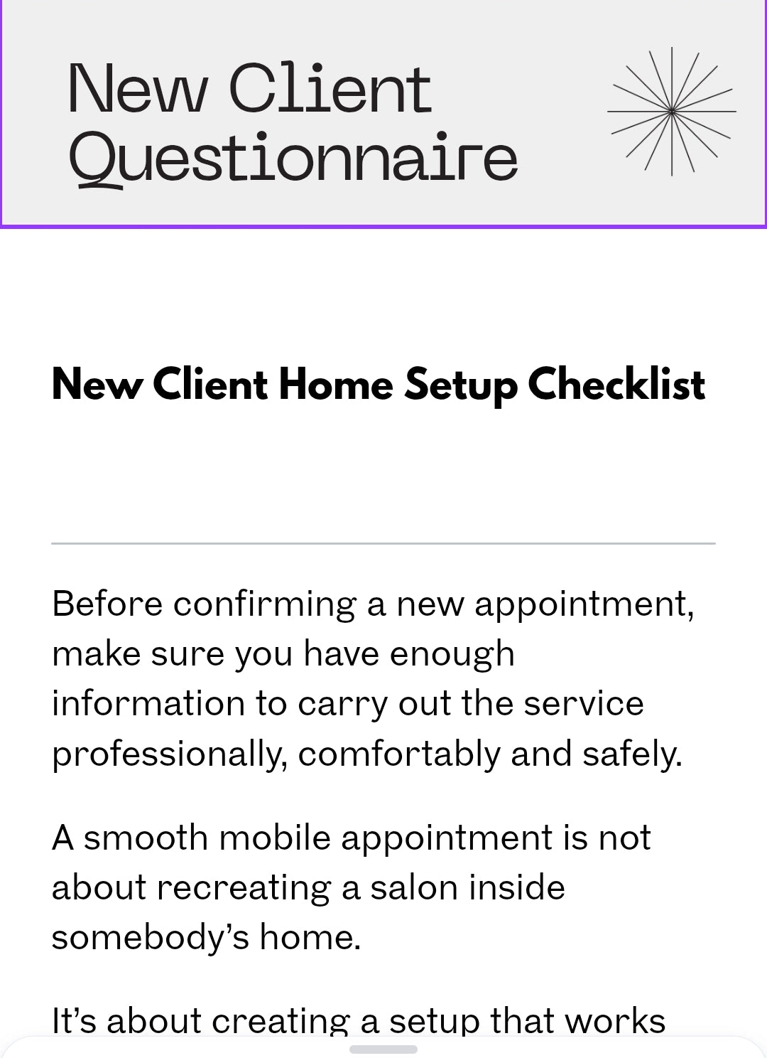 The Mobile Hairdresser Boundaries Blueprint