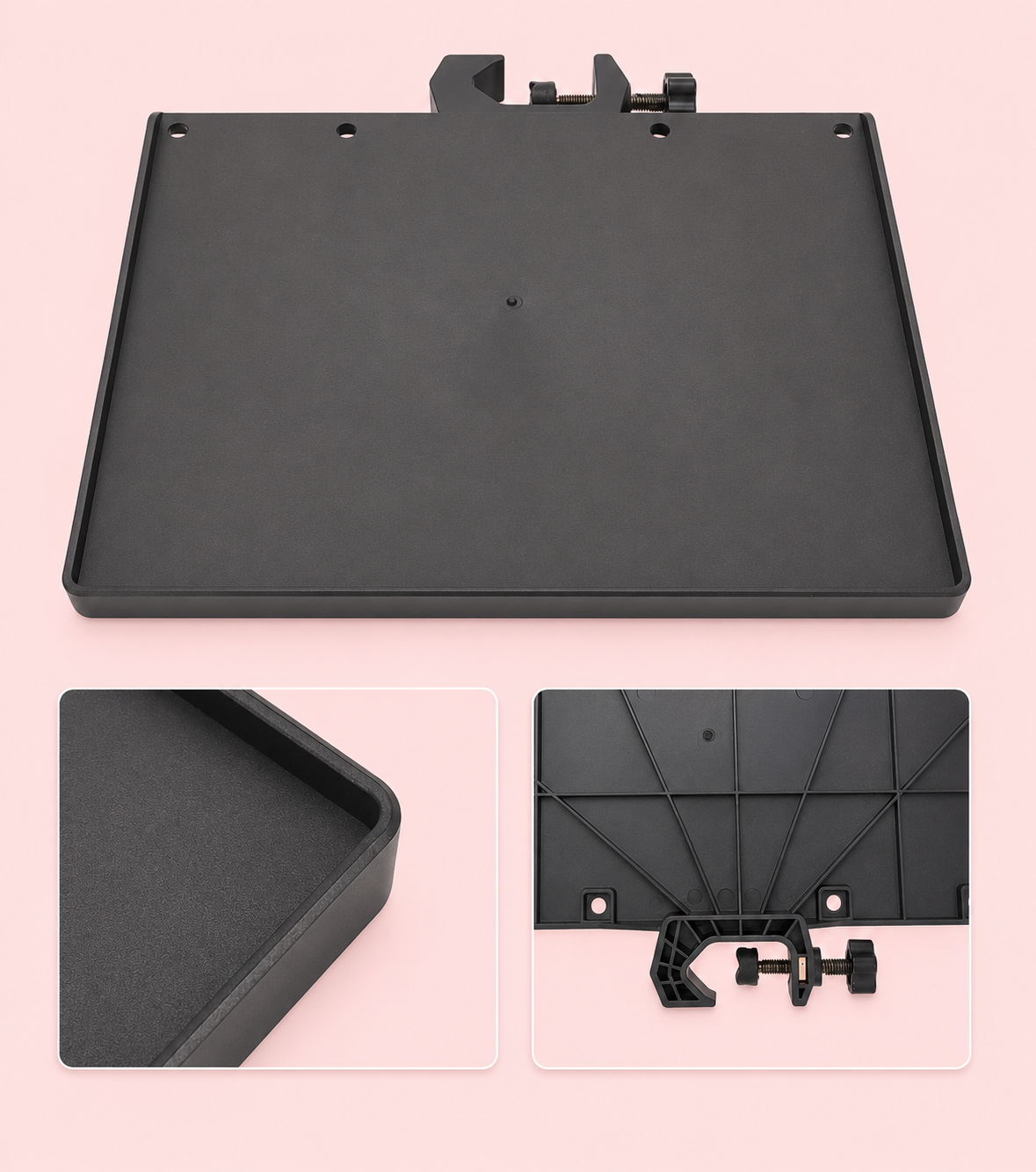 Larger size screw on trolley tray